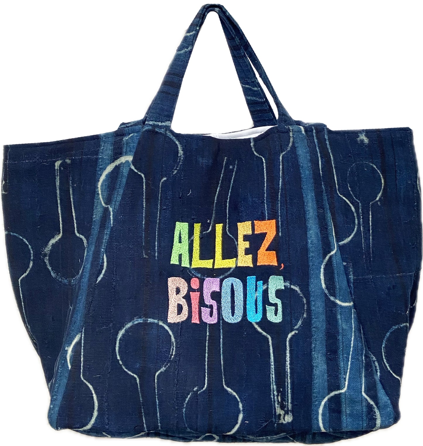Sunny Bisous - Maxi cabas brodé