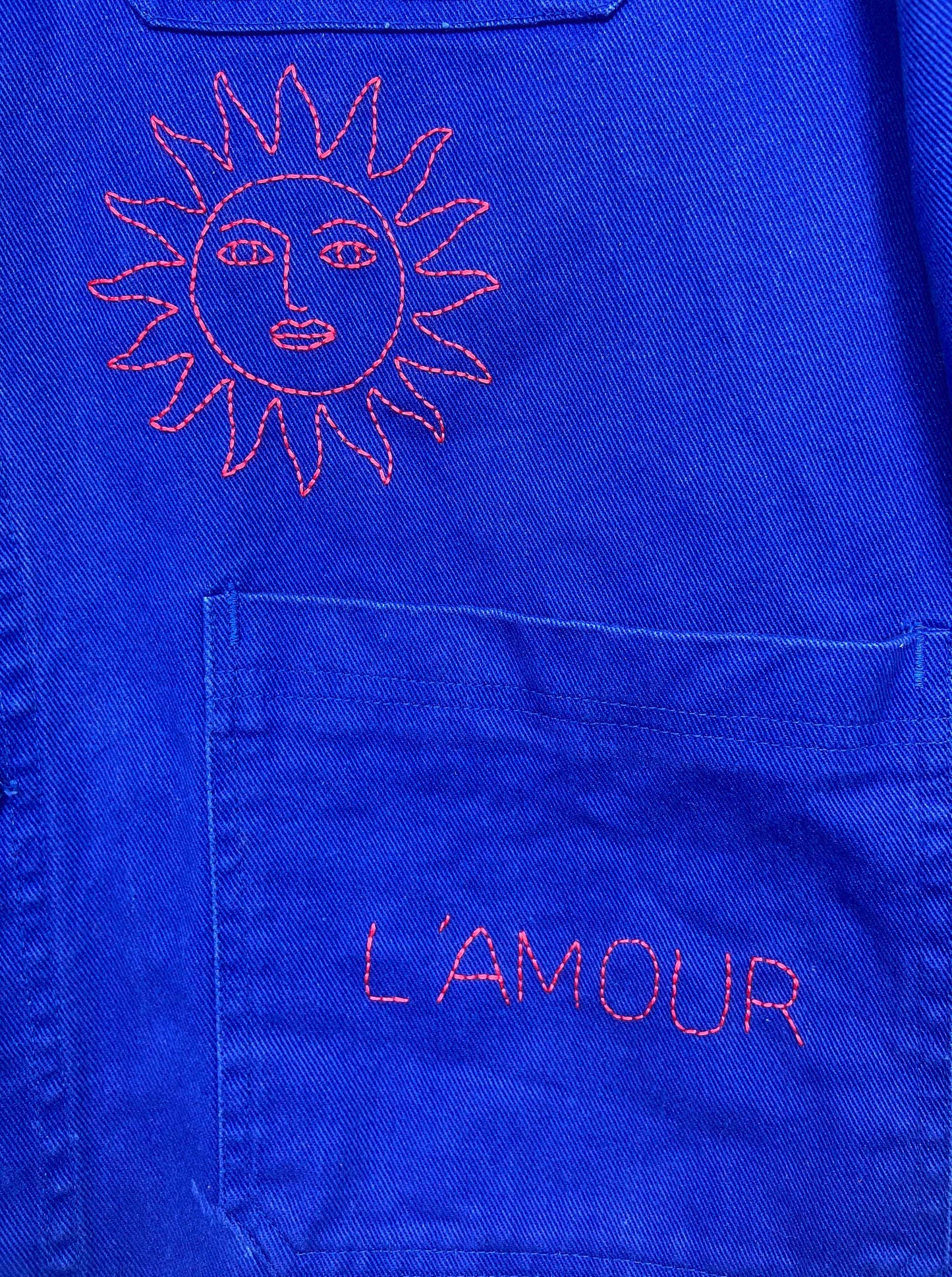 Sophie l'Amour - Hand embroidered vintage work jacket