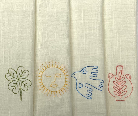 Set 4 serviettes de table - Le sud - Crème