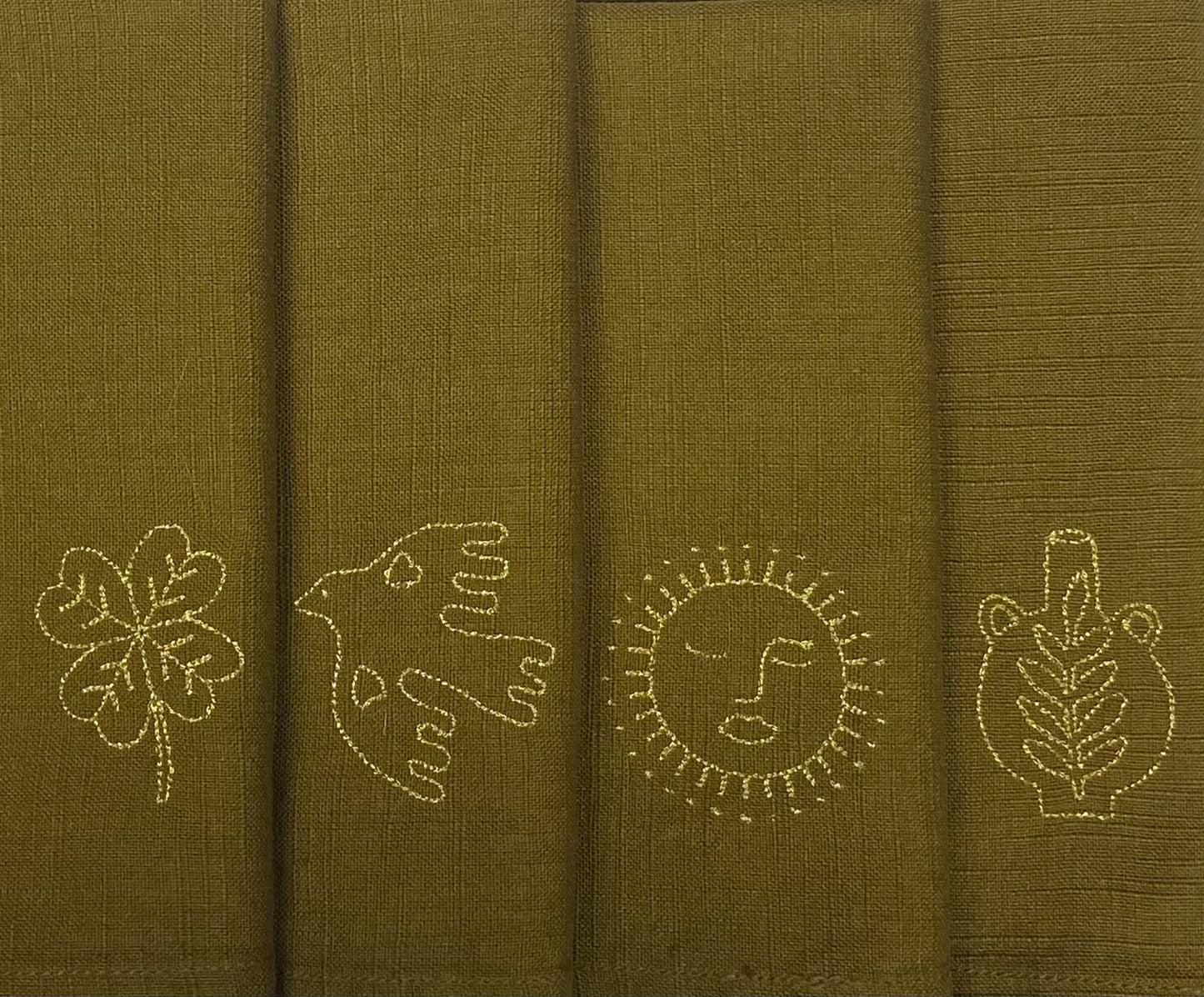 Set 4 serviettes de table - Le sud - Olive