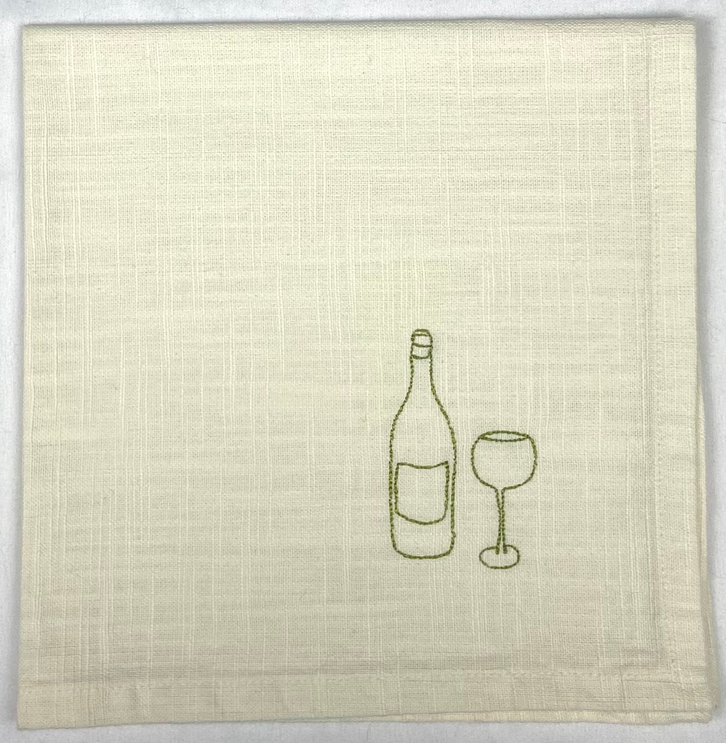 Set 4 serviettes de table - À table ! - Crème