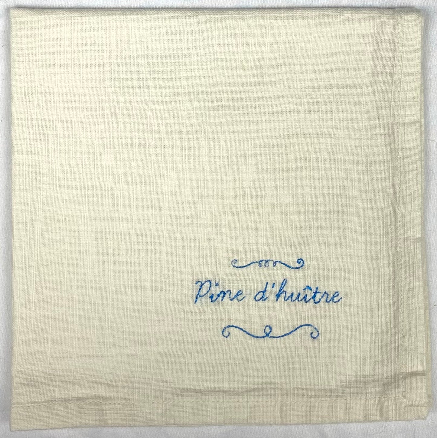 Set 4 serviettes de table - Les mots doux #1 - Crème