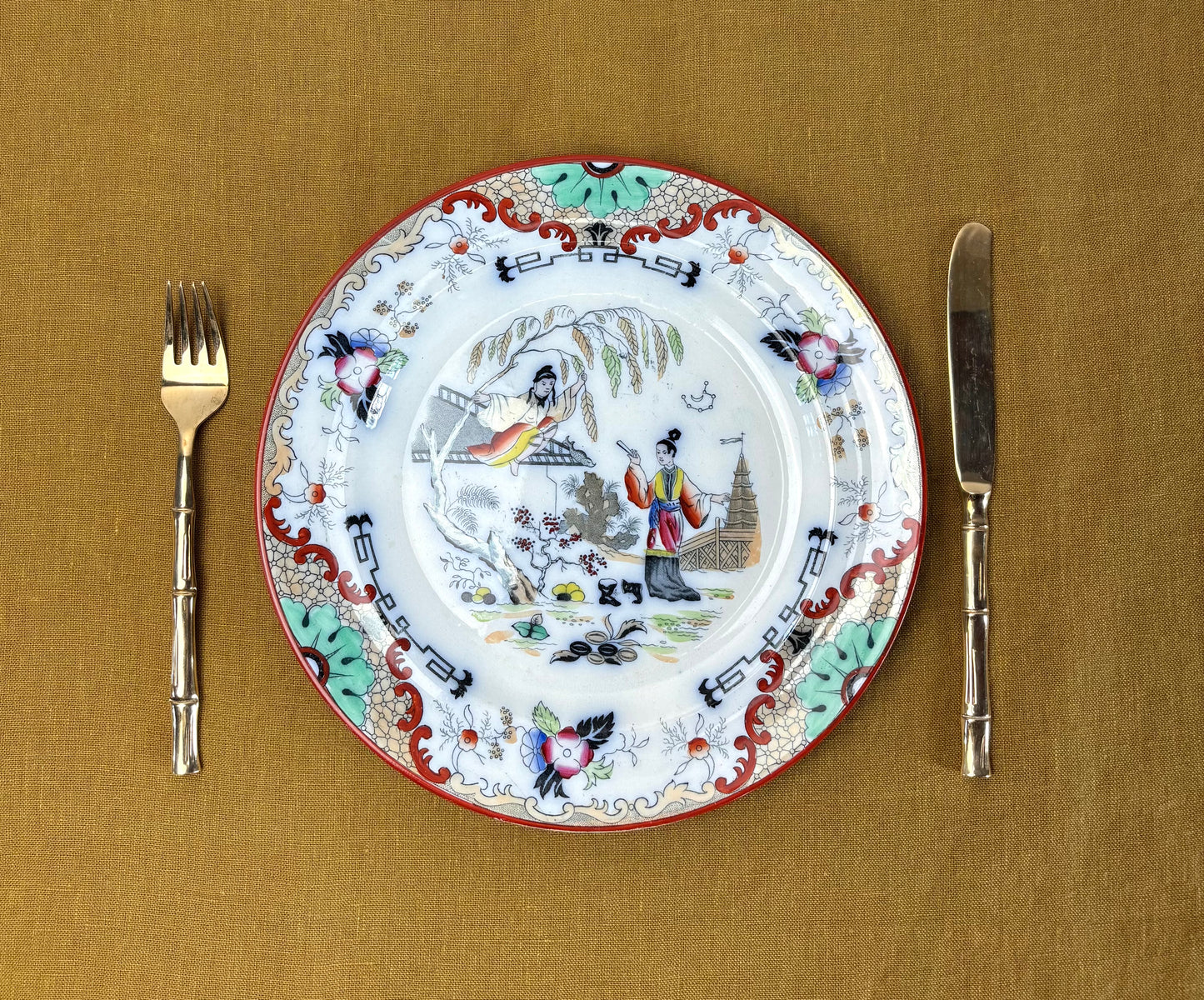 Six assiettes plates Timor par Petrus Regout