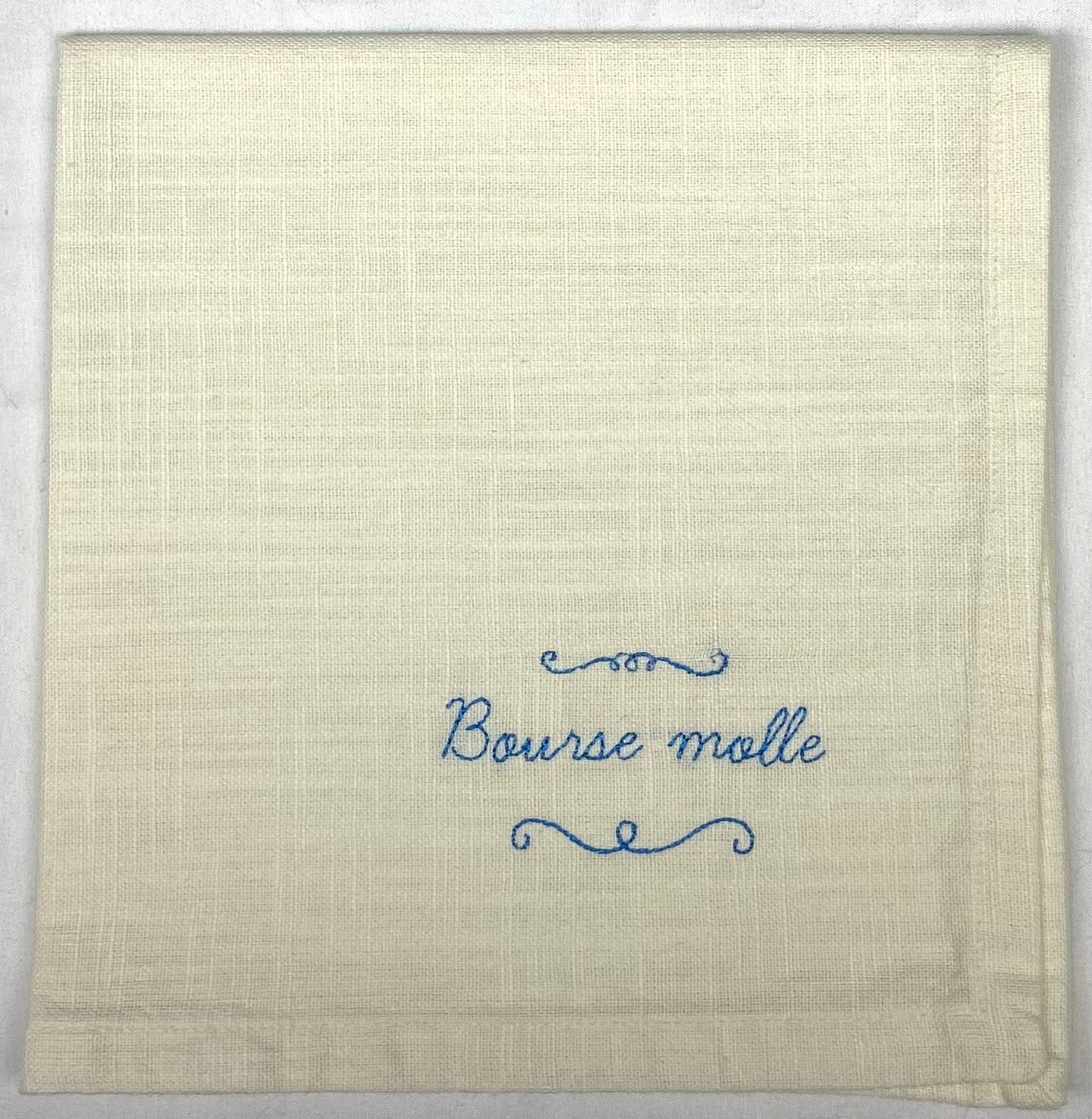 Set 4 serviettes de table - Les mots doux #2 - Crème