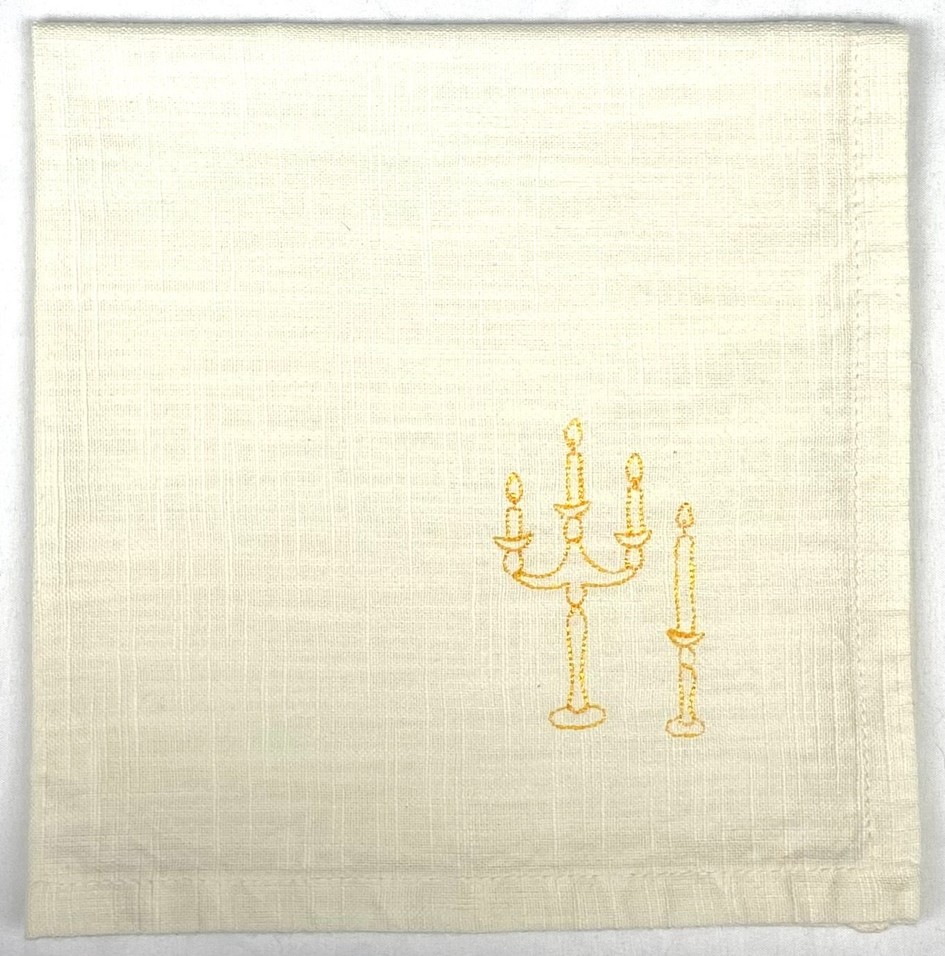 Set 4 serviettes de table - À table ! - Crème