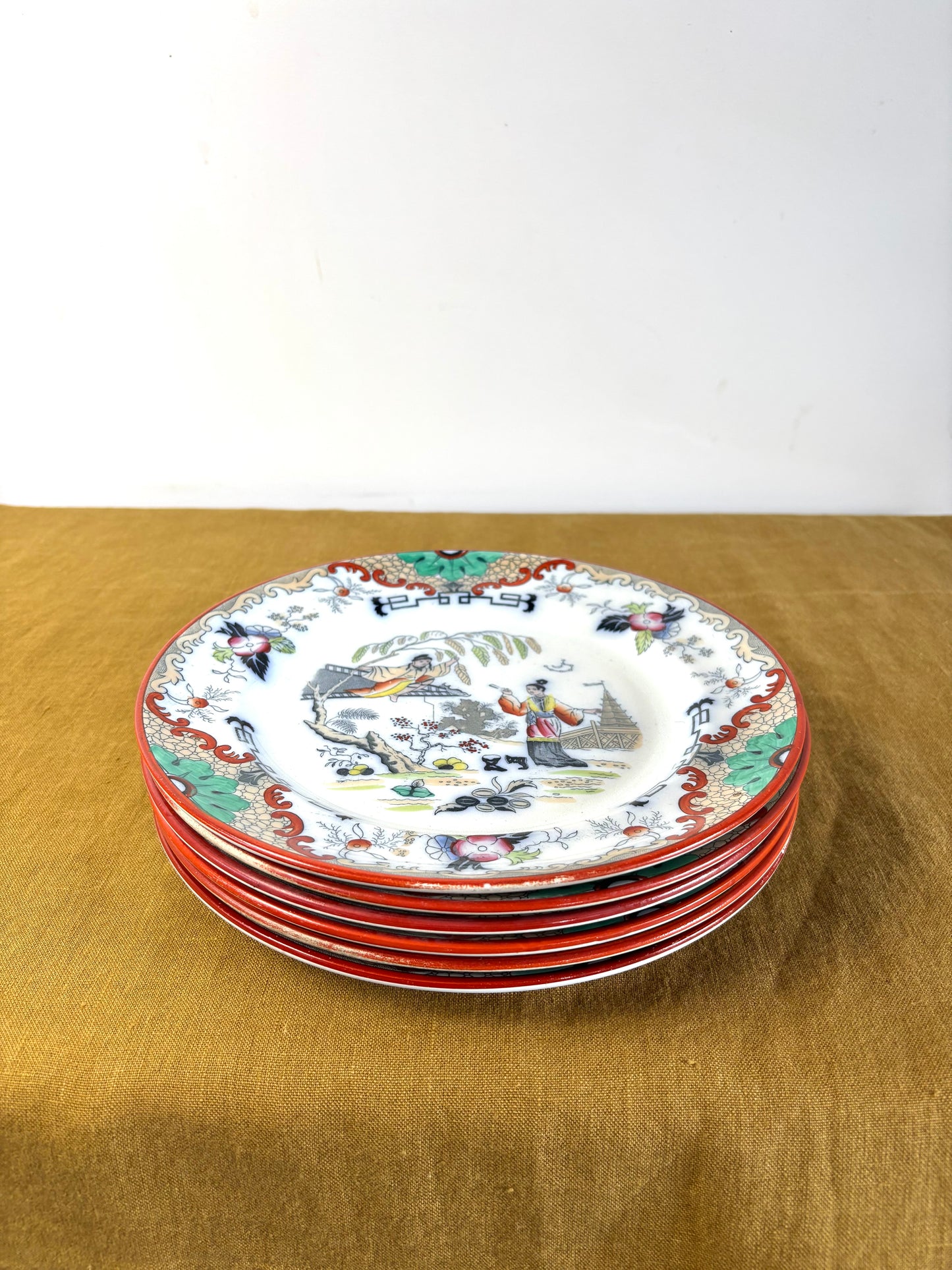 Six assiettes plates Timor par Petrus Regout