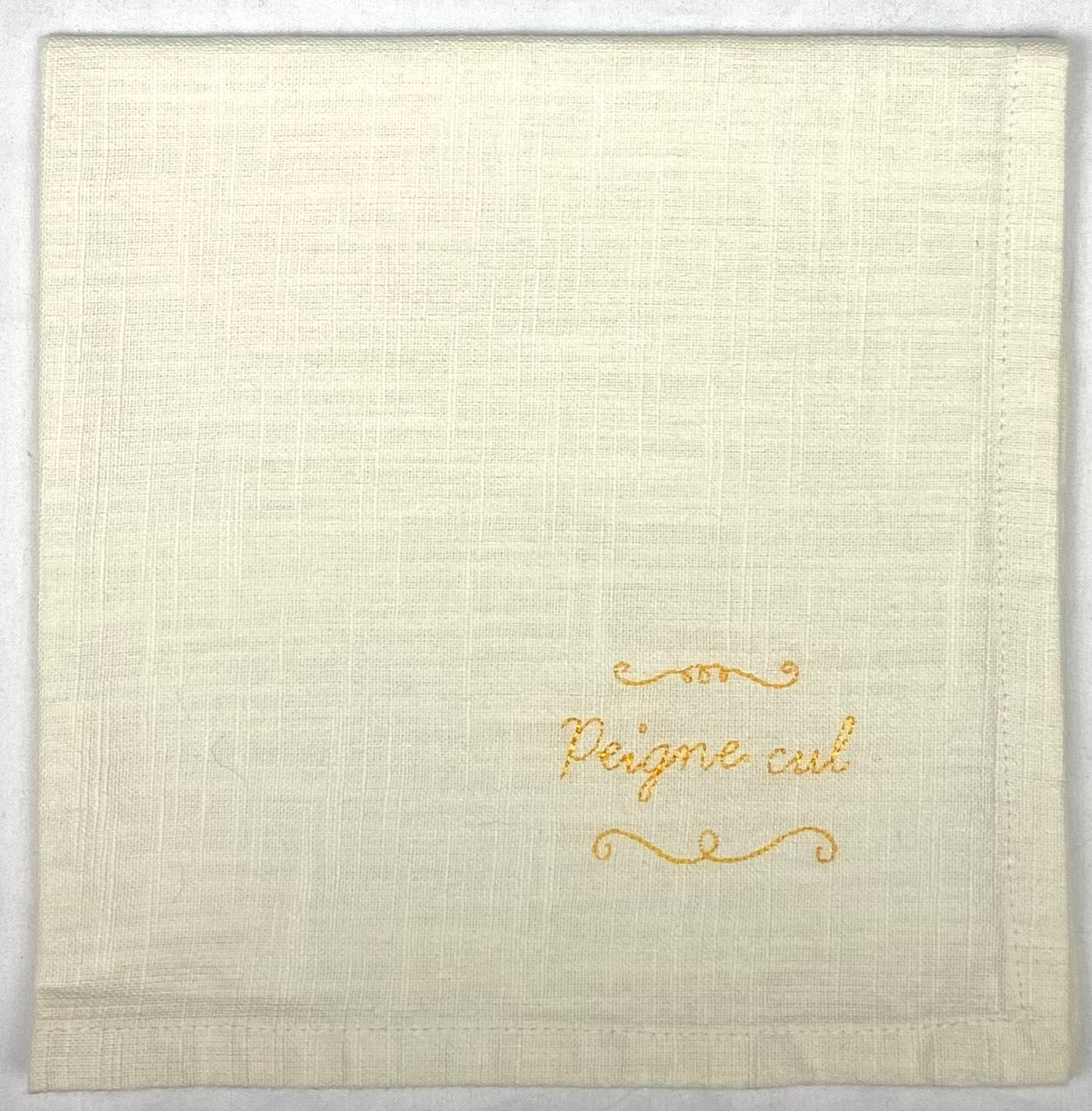 Set 4 serviettes de table - Les mots doux #2 - Crème