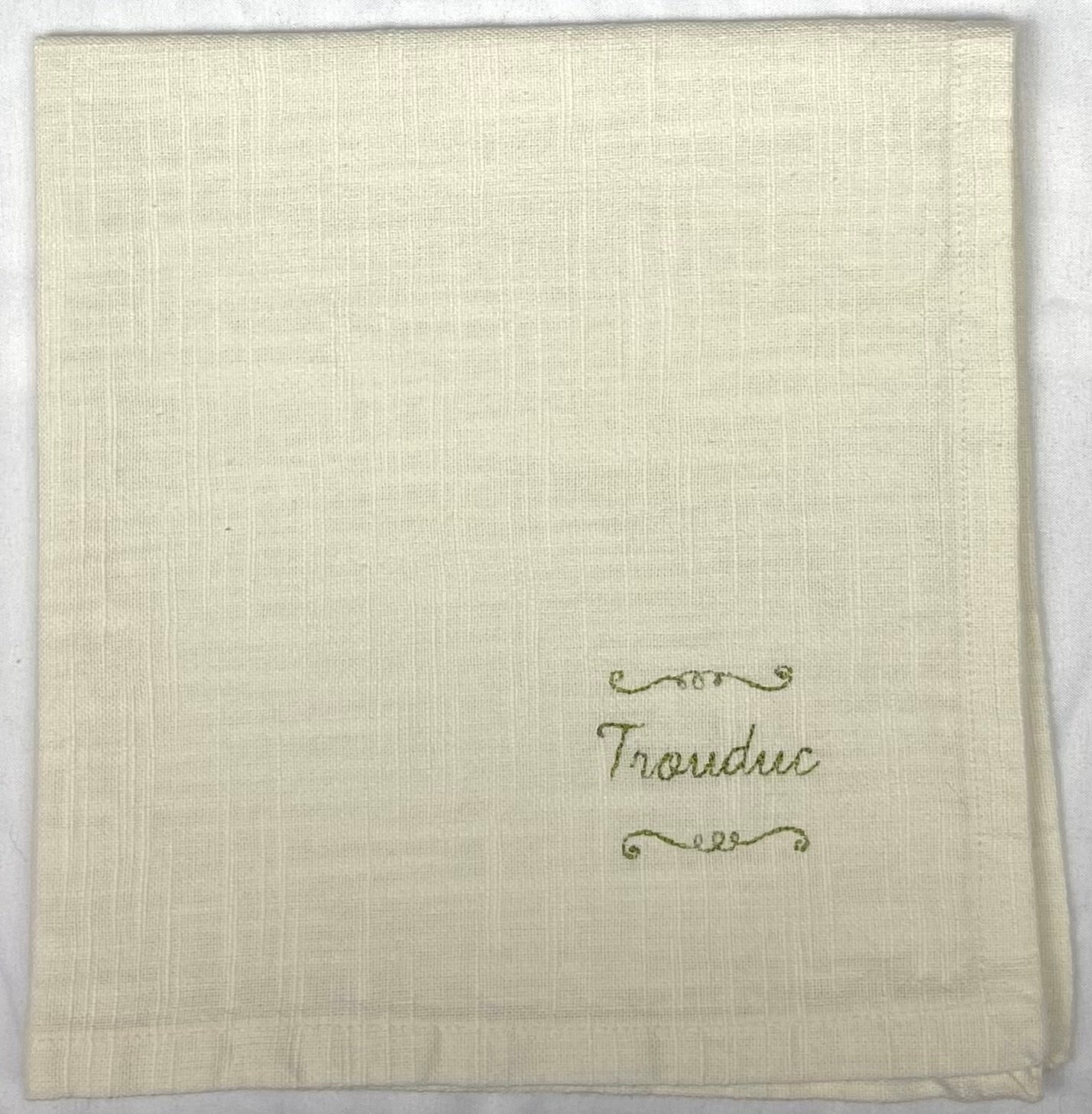 Set 4 serviettes de table - Les mots doux #3 - Crème