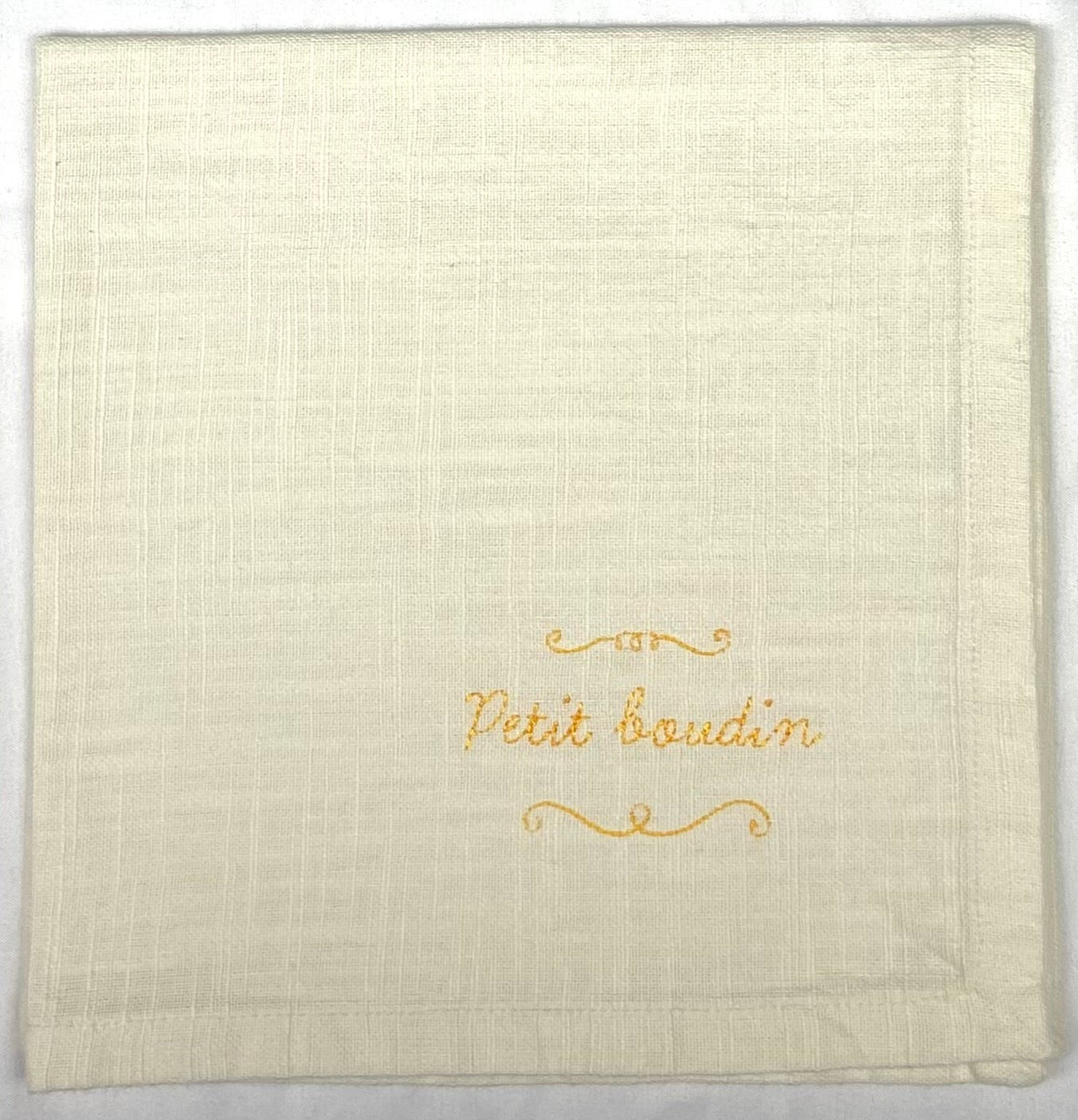 Set 4 serviettes de table - Les mots doux #3 - Crème