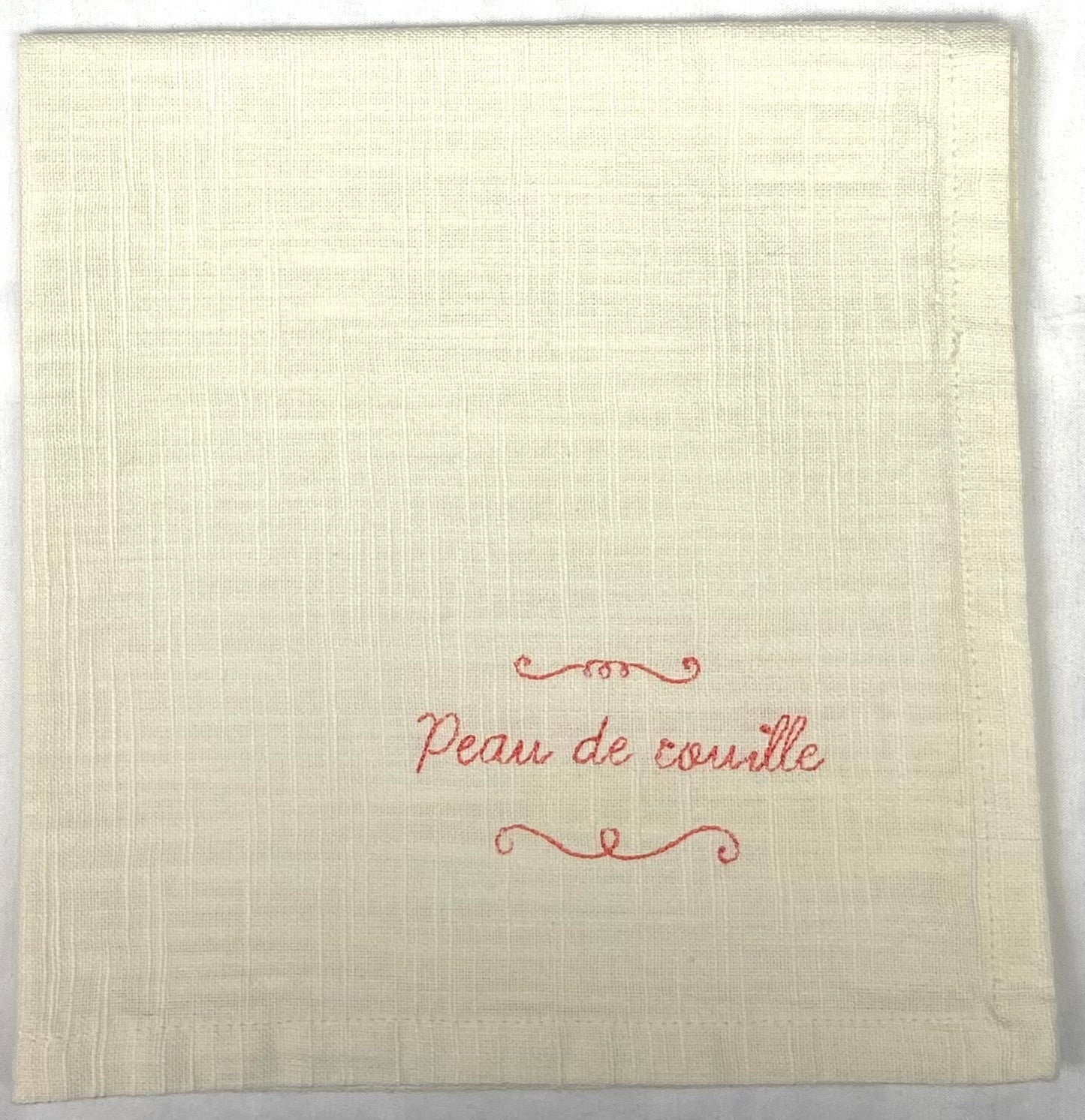 Set 4 serviettes de table - Les mots doux #3 - Crème