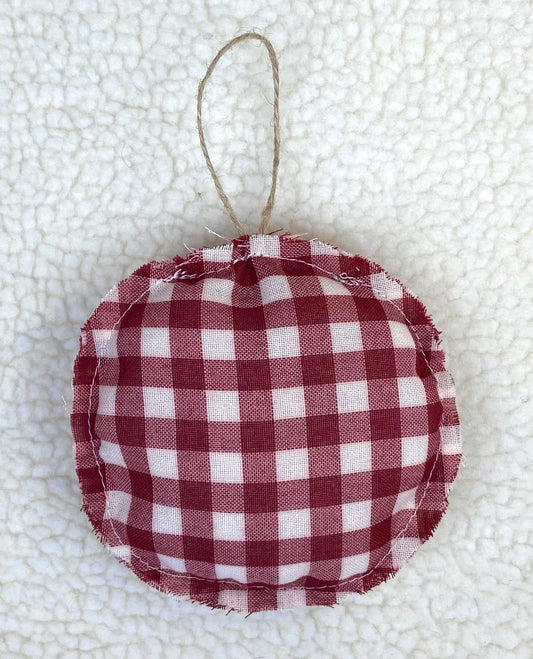 Boule de Noël personnalisée - red checks