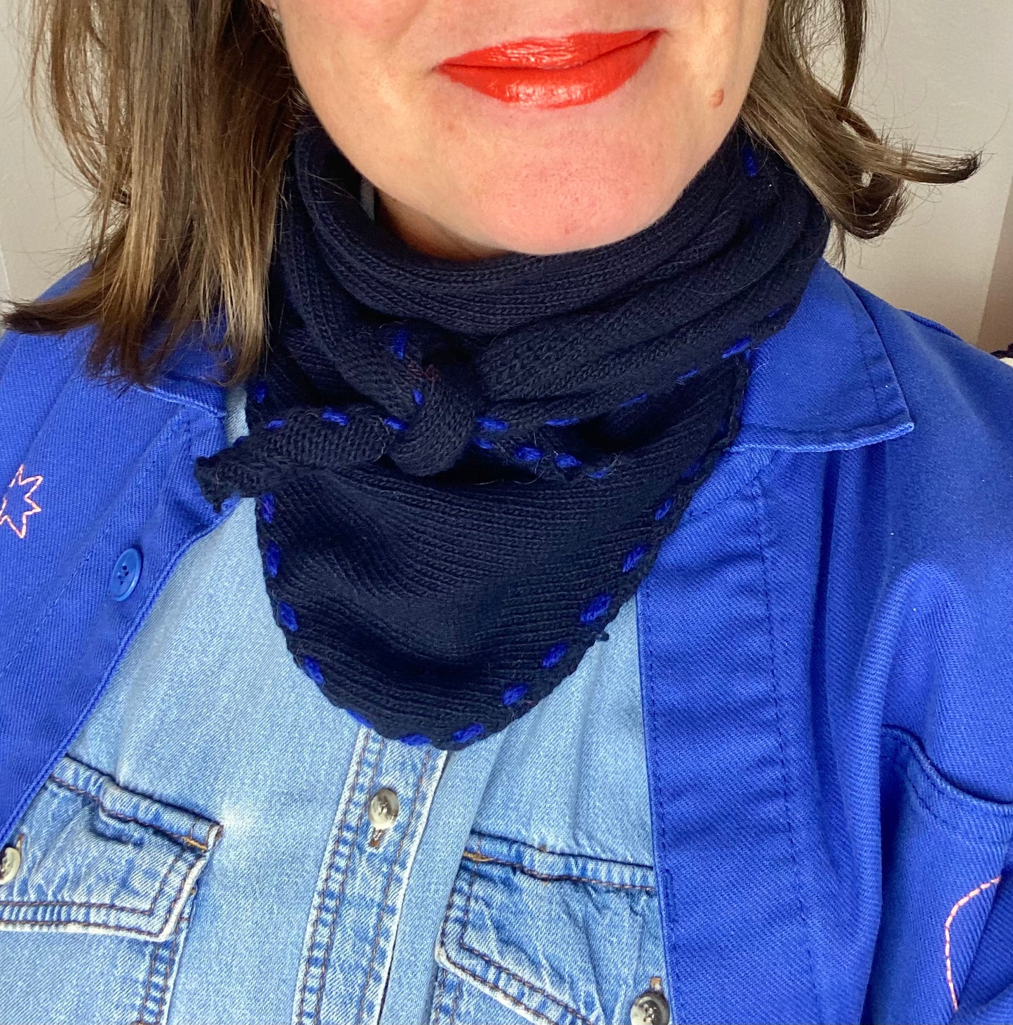 Sophie l'Amour - Hand embroidered vintage work jacket