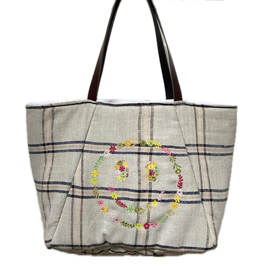 Jaja Smiley - Cabas medium brodé